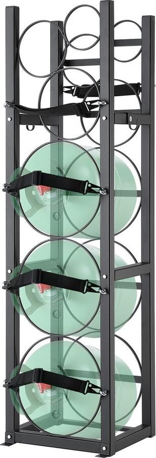 Vevor 32.5 x 33 x 119.7cm Koelmiddeltankrek Gemaakt Van Koolstofstaal Met Hoog Draagvermogen Veilig Transport Voor Tankdepots Of Voertuigen