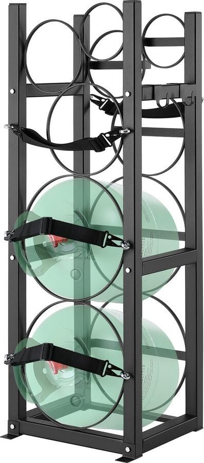 Vevor 32.5 x 33 x 92.8cm Koelmiddeltankrek Gemaakt Van Koolstofstaal Met Hoog Draagvermogen Veilig Transport Voor Tankdepots Of Voertuigen