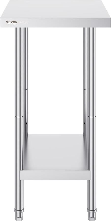 Vevor 61 x 45.7 x 86.4 cm RVS Werk- en Bereidingstafel Het Biedt Uitstekende Roestbestendigheid