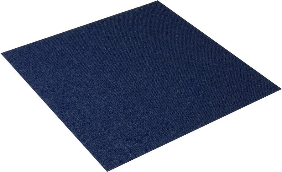 Vevor 61 x 61 cm Modulair Vloerkleed olyester Materiaal Zelfklevend Ontwerp Eenvoudig te Installeren en Onderhouden Geschikt voor Woonkamers en Kantoren Donkerblauw