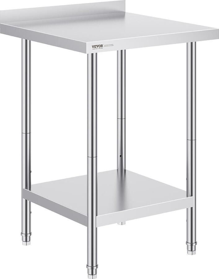 Vevor 61 x 61 x 91.4 cm Werktafel Keukentafel Voorbereidingstafel Het Biedt Uitstekende Roestbestendigheid