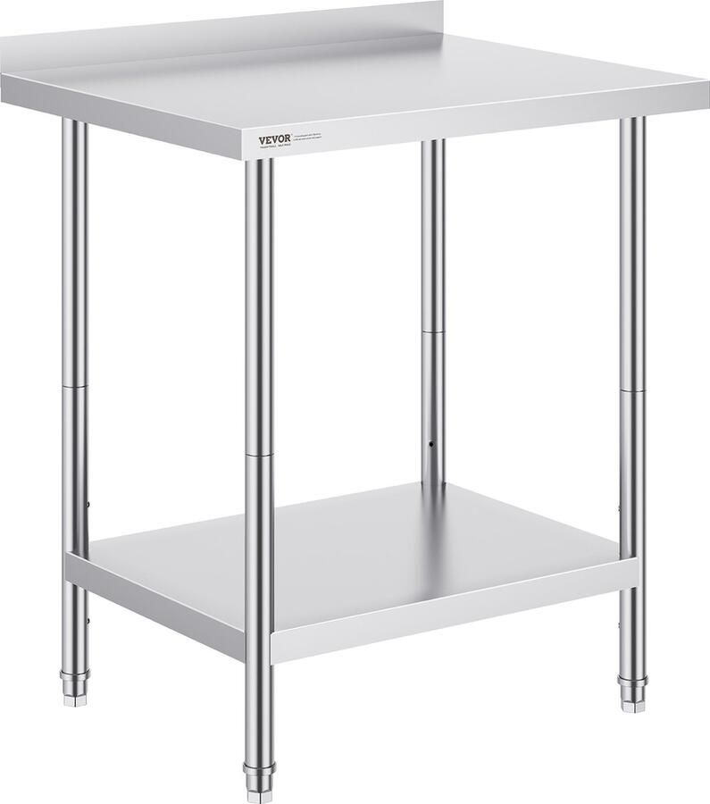 Vevor 762 x 610x 914 mm Werktafel Commerciële Keukentafel Voedselbereiding