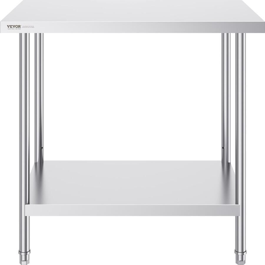 Vevor 914 x 610 x 864 mm Werk- en Voorbereidingstafel Commerciële werktafel Het Biedt Uitstekende Roestbestendigheid