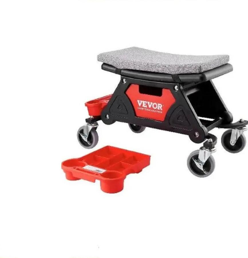Vevor Kruk Opstapje Werkkruk op wielen Lage kruk Lage stoel Werkbank Werkplaatskruk Kniebank Tuinkruk op wielen Ligkar garage Werk kruk Werkkruk ergonomisch garagekruk werkkruk werkplaats tot 150 kg