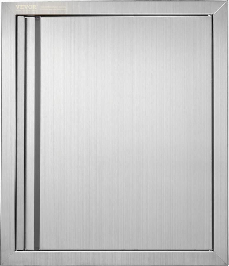 Vevor Grilltoegangsdeur 457 X 533 mm enkele Buitenkeukendeur Verzonken Gemonteerde Roestvrijstalen Deur Verticale Wanddeur met Intrekbare Handgreep voor Grilleiland Grillstation Buitenkast - Foto 2