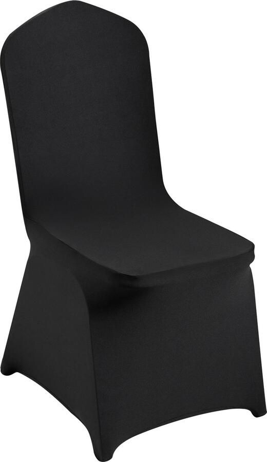 Vevor Lange Stoelhoes Met Beenzakken 50 Stuks 56*45*93.5cm- Afneembare Wasbare Stoelhoezen Voor Verjaardagsfeest Bruiloft Zakelijke Vergadering Banket Feest Zwart