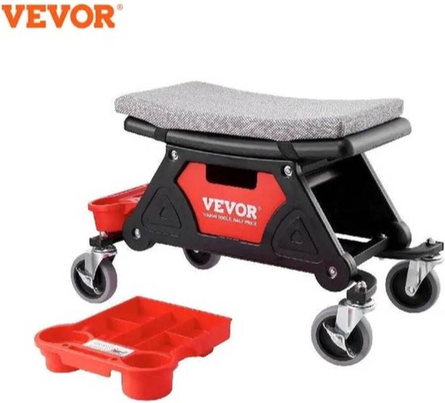 Vevor Monteurskruk Werkplaatskruk Werkplaatsstoel Mobiele Toolbox Garage Kruk Voor Autoreparaties Professioneel