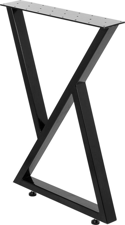Vevor Tafelpoten Haarspeldpoten Set Van 2 72*60 cm Koolstofstaal Meubelpoten- Tafelbankpoten Voor Keukentafels Woonkamer Consoles Studio Tafels Zwart