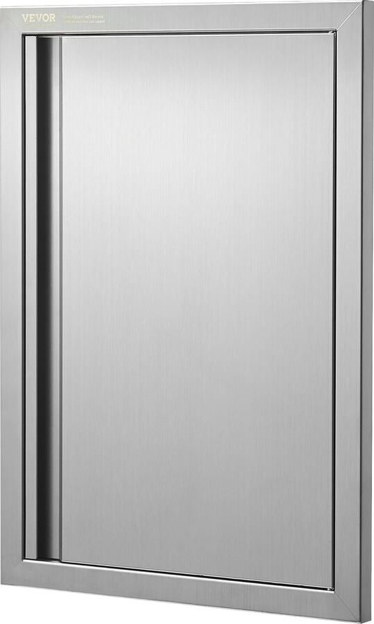 Vevor Toegangsdeur Voor Grill Met Intrekbare Handgreep 432 x 610 Mm Enkele Deur Voor Buitenkeuken Verzonken Roestvrijstalen Deur Verticale Wanddeur Voor Grileiland Grillstation Buitenkast