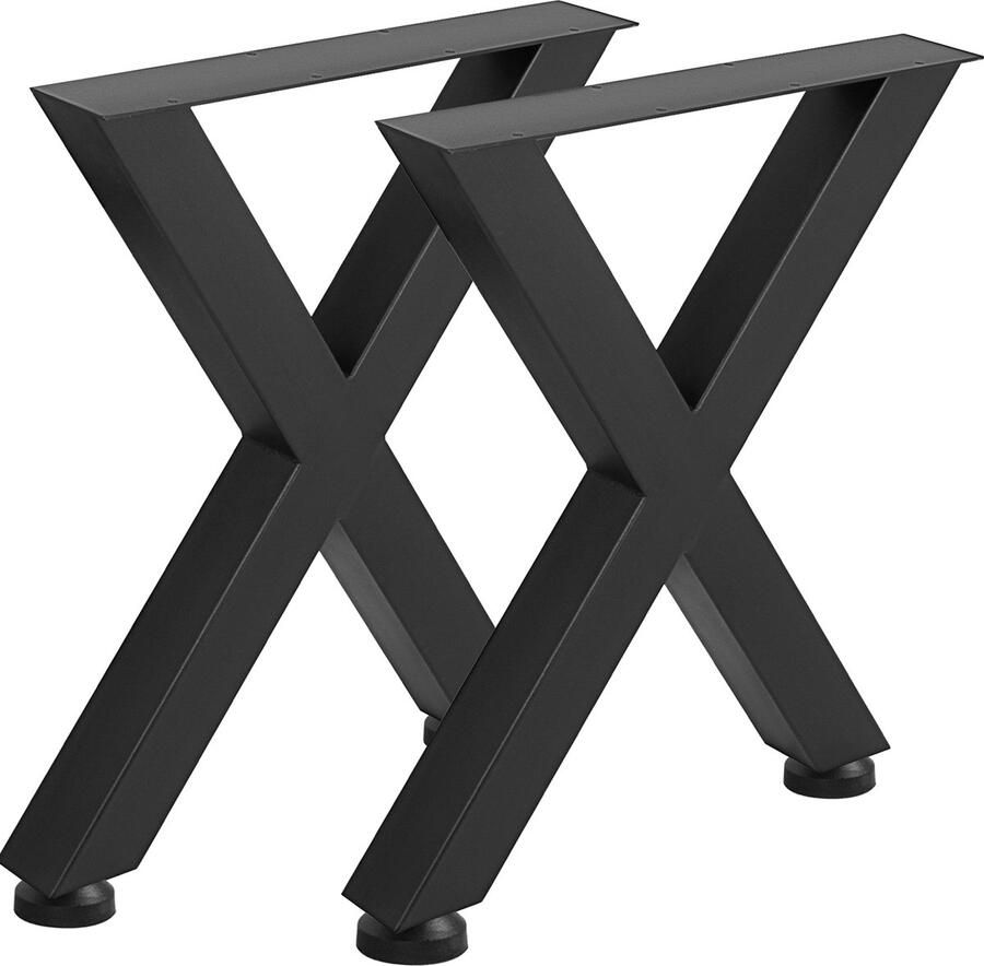 Vevor X Tafelpoten 40*39.5cm Koolstofstaal Meubelpoten- Tafelbankpoten Voor Bijzettafels Banktafels Houten Banken Hoge Stoelen Bartafels Zwart