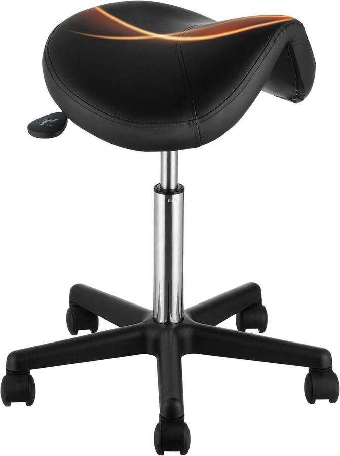 Vevor Zadelkruk- Zadelkruk op wielen- Zadelkruk ergonomisch- Zadel kruk- zadelkruk op wielen ergonomisch- Zadelkruk zwart- 181 kg Draagvermogen- Verstelbaar & 360° Draaibaar- Vergroot en Verdikt Zadeldek