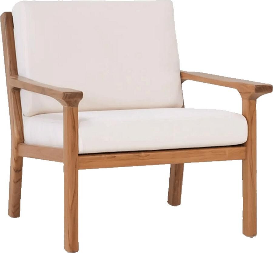 Vibes del Mundo Matala Lounge Chair – Een fusie van Boho & Scandinavisch design Teak Handgemaakt in Bali