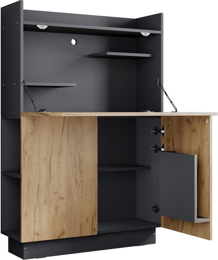 Vicco Alena Secretaire bureau – 85 x 27 cm Antraciet