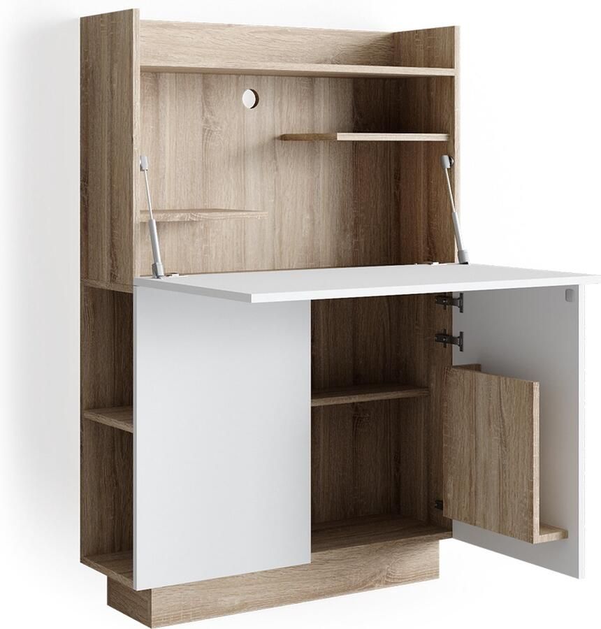 Vicco Secretaire bureau Alena Sonoma Wit 85 x 27 cm - Foto 2