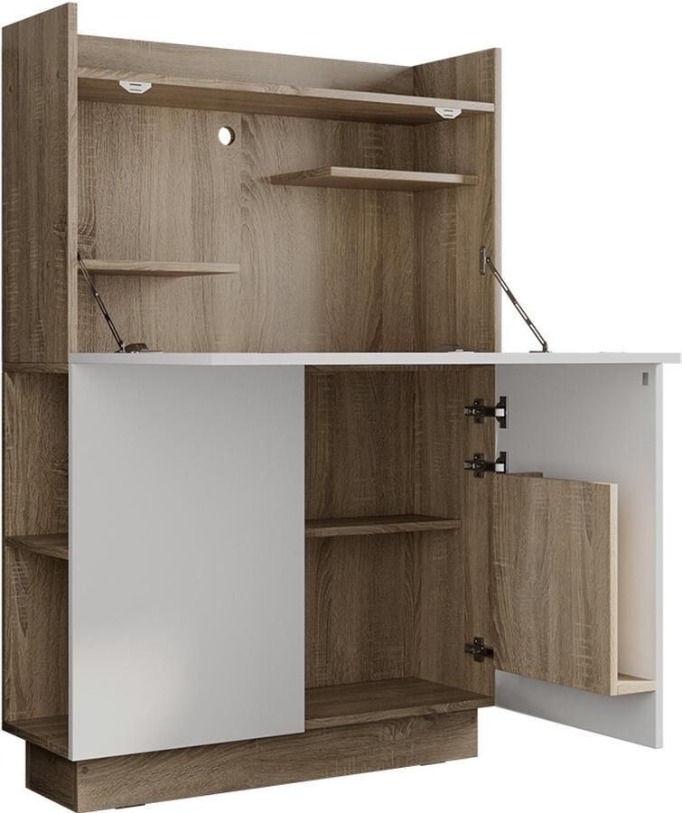 Vicco Secretaire bureau Alena Sonoma Wit 85 x 27 cm