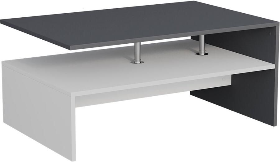 Vicco Amato Salontafel – 90 x 52.6 cm Antraciet wit