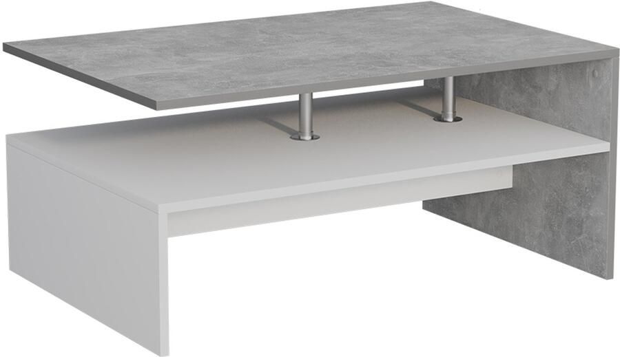 Vicco Amato Salontafel – 90 x 52.6 cm Beton Wit
