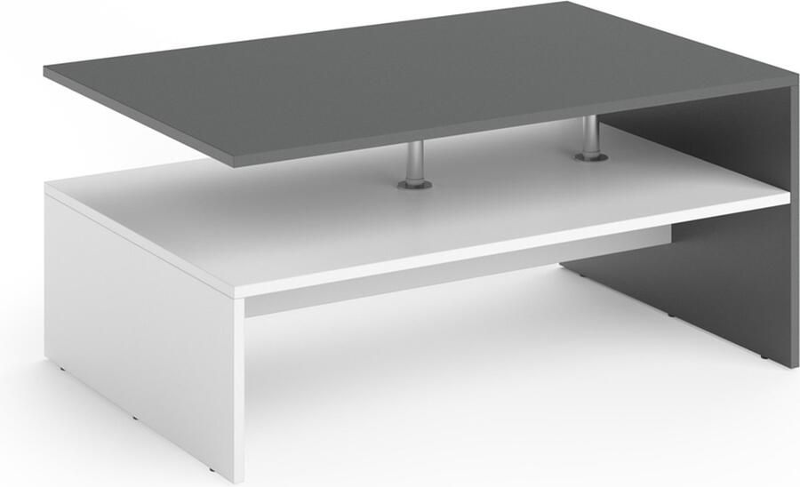 Vicco Amato Salontafel – 90 x 42 cm Wit antraciet