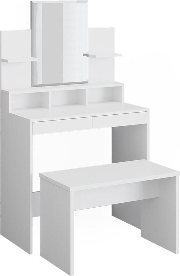 Vicco Ania Kaptafel – 80 cm met bank Wit met bank