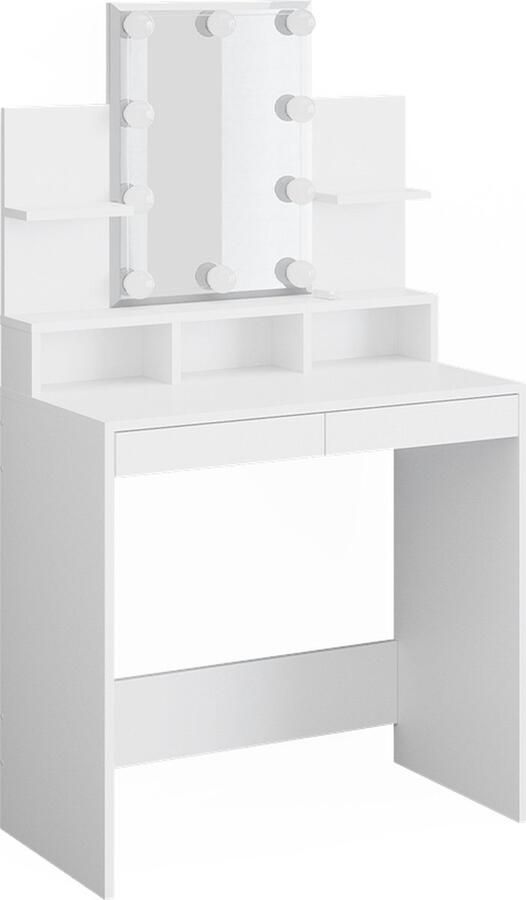 Vicco Ania Kaptafel met licht – 80 cm met LED-verlichting Wit met LED-verlichting