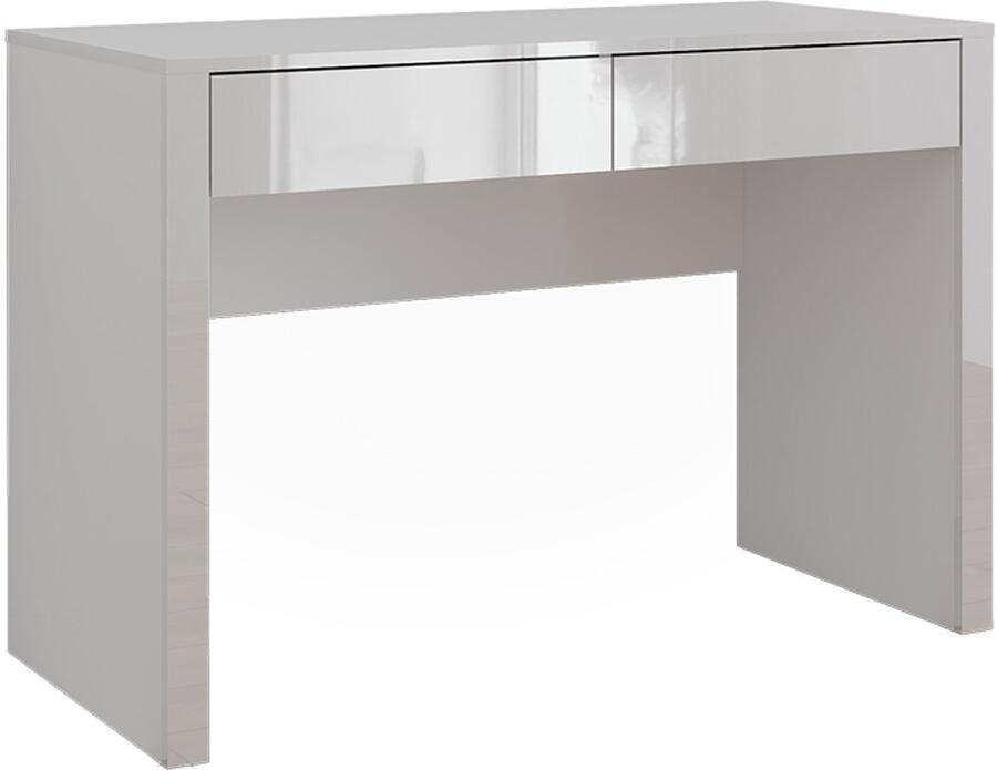 Vicco AnnabelleBureau – 110 x 50 cm met 2 laden Wit hoogglans wit met 2 laden
