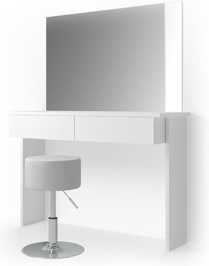 Vicco Azur Kaptafel – 120 cm met krukje Wit met krukje