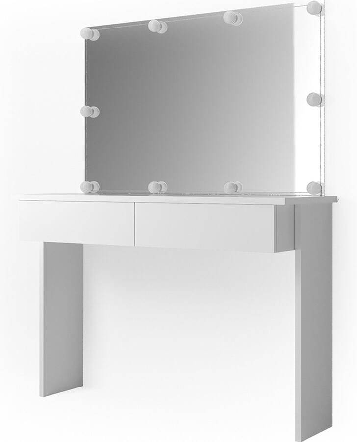 Vicco Azur Kaptafel met licht – 120 cm met LED-verlichting Wit met LED-verlichting