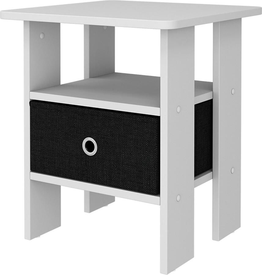 Vicco Birma Nachtkastje – 39.5 x 46 cm Enkel Wit Enkel