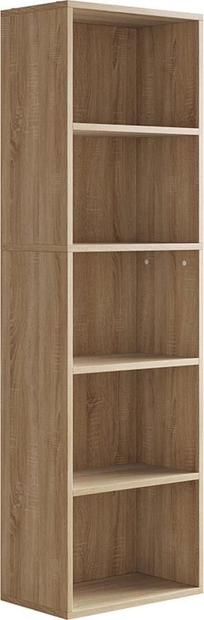 Vicco Bob Boekenkast – 40 x 132 cm met 5 compartimenten Sonoma met 5 compartimenten