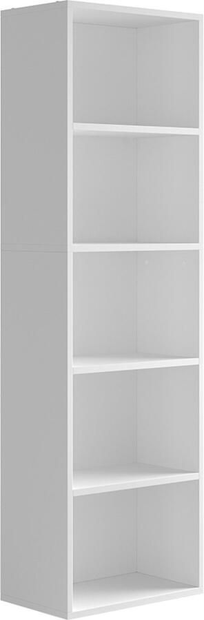 Vicco Bob Boekenkast – 40 x 132 cm met 5 compartimenten Wit