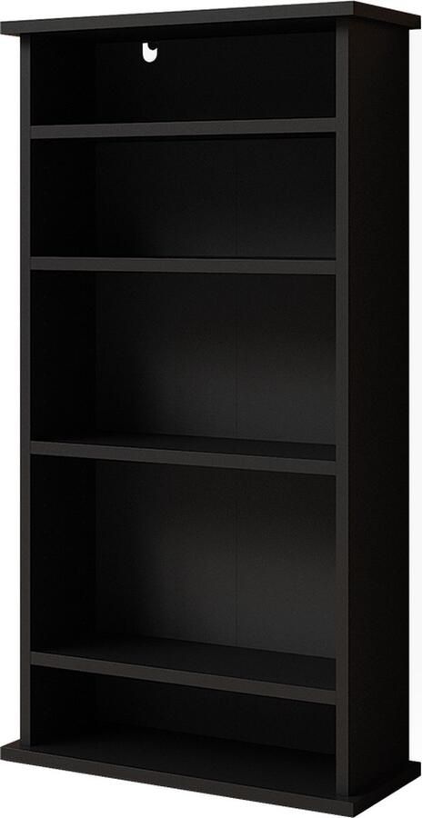 Vicco Boekenkast Cord Zwart 48.3 x 91.4 cm met 5 planken