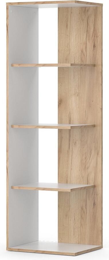 Vicco Boekenkast Paco Wit Krachtige eik goud 44 x 140 cm