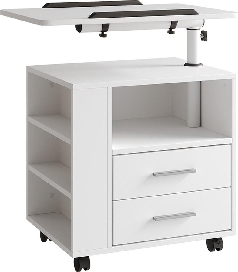 Vicco Bora Nachtkastje – 60 x 69 cm met 2 laden Wit met 2 laden