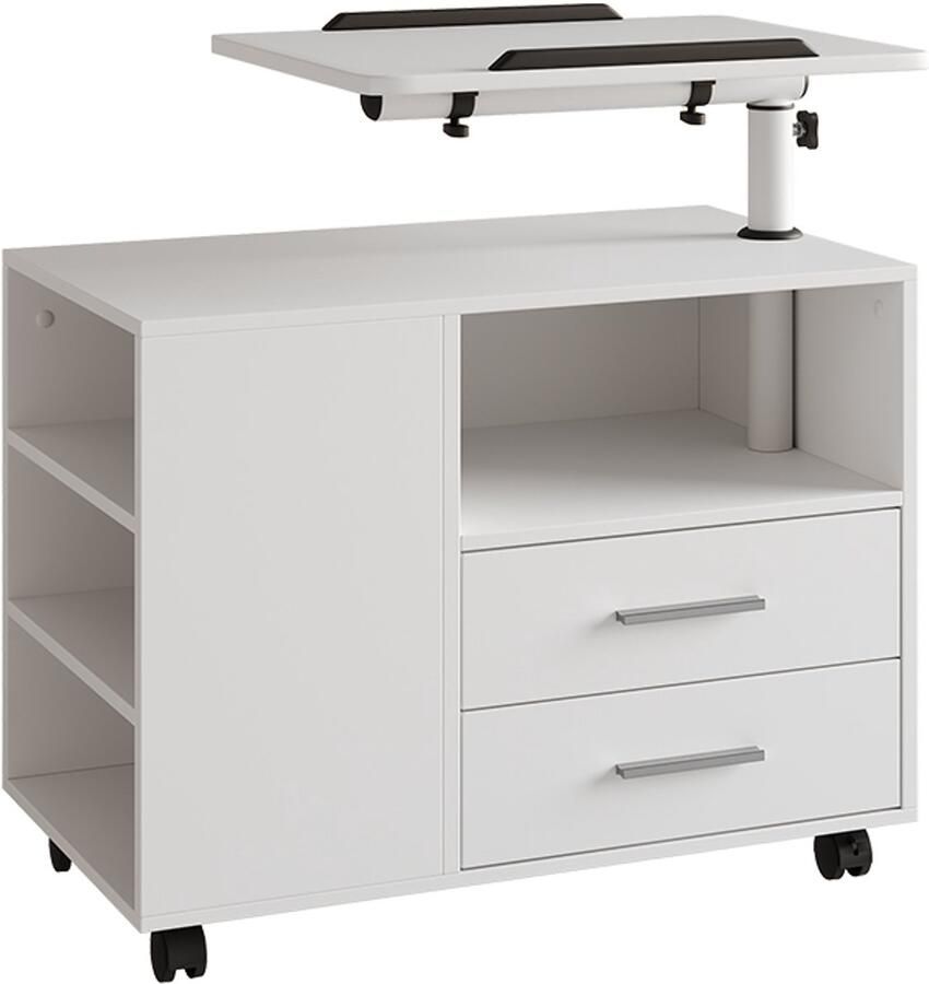 Vicco Bora Nachtkastje – 80 x 88 cm met verstelbaar werkblad Wit