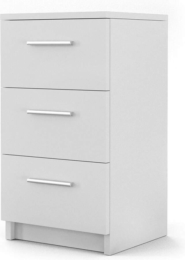 Vicco Boxspring nachtkastje Wit Wit 38 x 66 cm