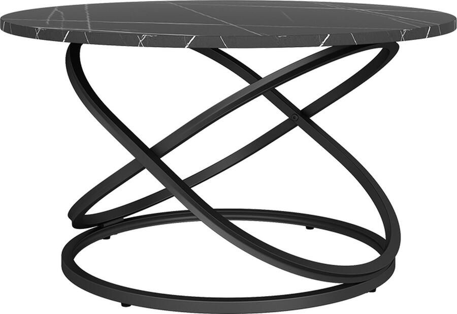 Vicco Calgary Salontafel – 79.5 x 62 cm met groot werkoppervlak Zwart met groot werkoppervlak