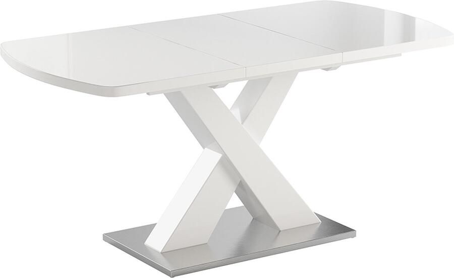 Vicco Chinto Eettafel – 120 x 80 cm Uitschuifbaar Wit Uitschuifbaar