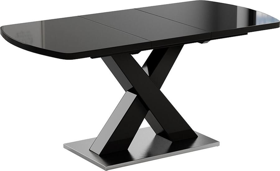 Vicco Chinto Eettafel – 120 x 80 cm Uitschuifbaar Zwart Uitschuifbaar