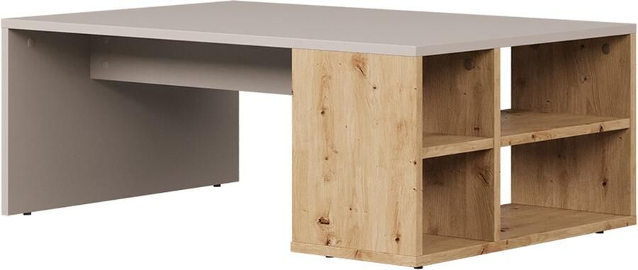Vicco Danny Salontafel – 90 x 60 cm met planken Kasjmier