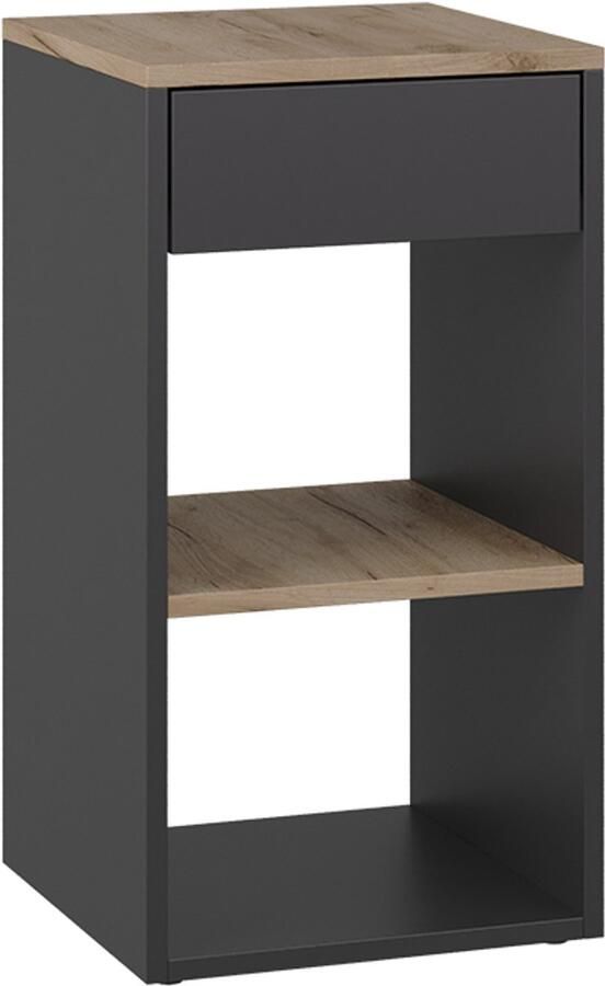Vicco Dany Nachtkastje – 35 x 65 cm met 1 lade Antraciet