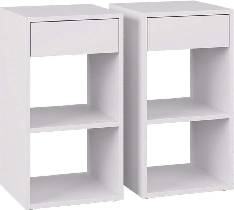 Vicco Dany Nachtkastje – Set van 2 Wit