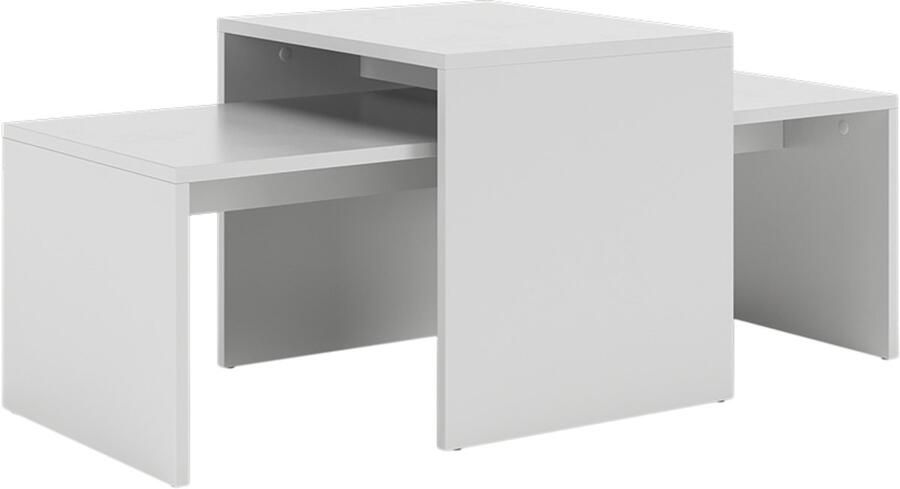 Vicco DonatSalontafel set – 100 x 48 cm 2 delen Wit 2 delen