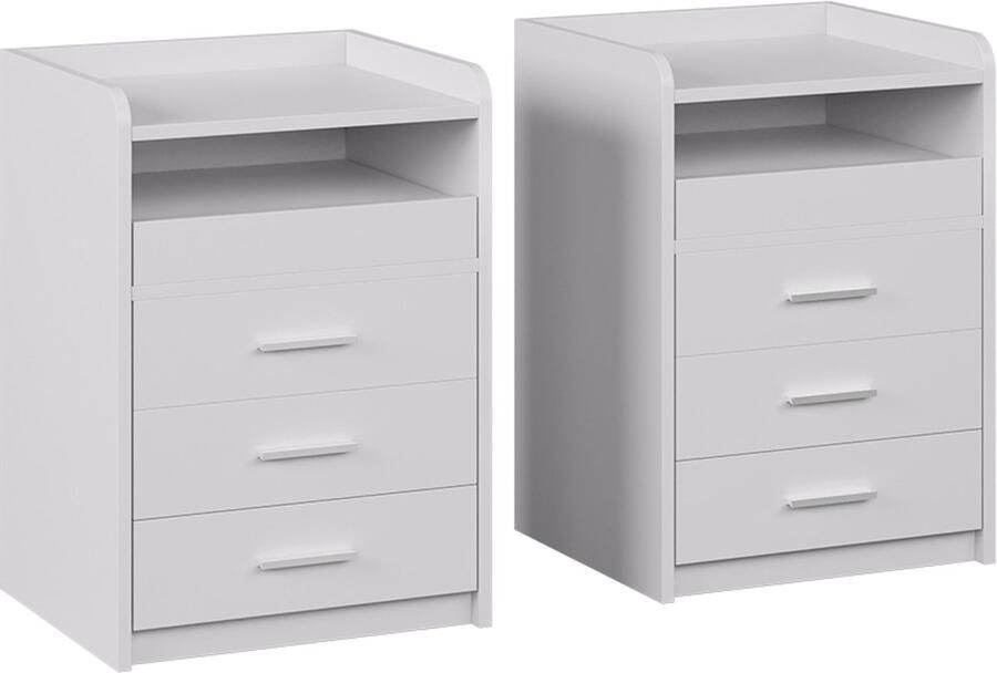 Vicco Edis Nachtkastje – Set van 2 Wit