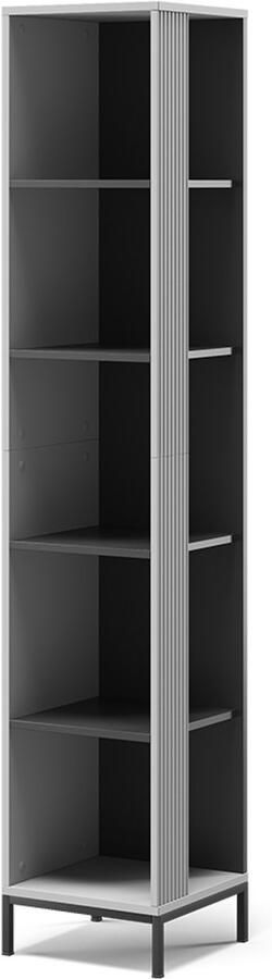 Vicco Eliza Boekenkast – 36 x 188 cm kan gecombineerd worden met andere Eliza meubels Grijs