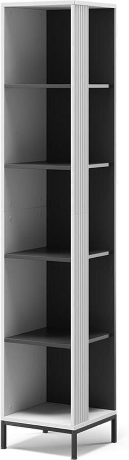 Vicco Eliza Boekenkast – 36 x 188 cm met 5 compartimenten Wit