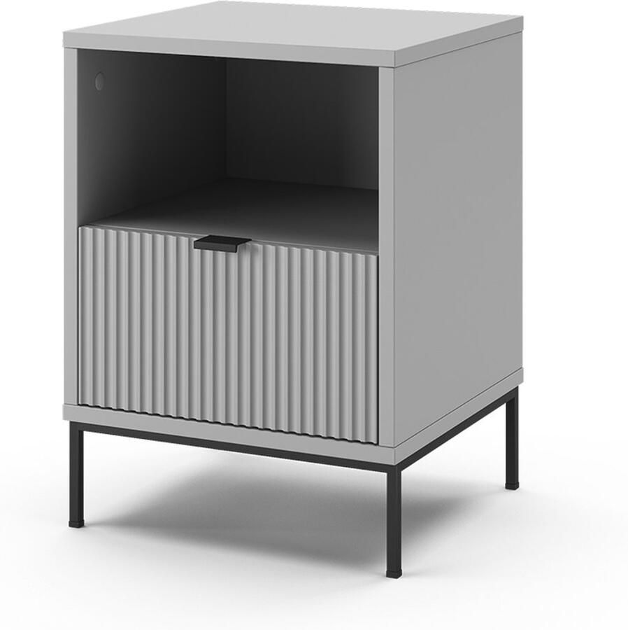 Vicco Eliza Nachtkastje – 40 x 55 cm met 1 lade Grijs