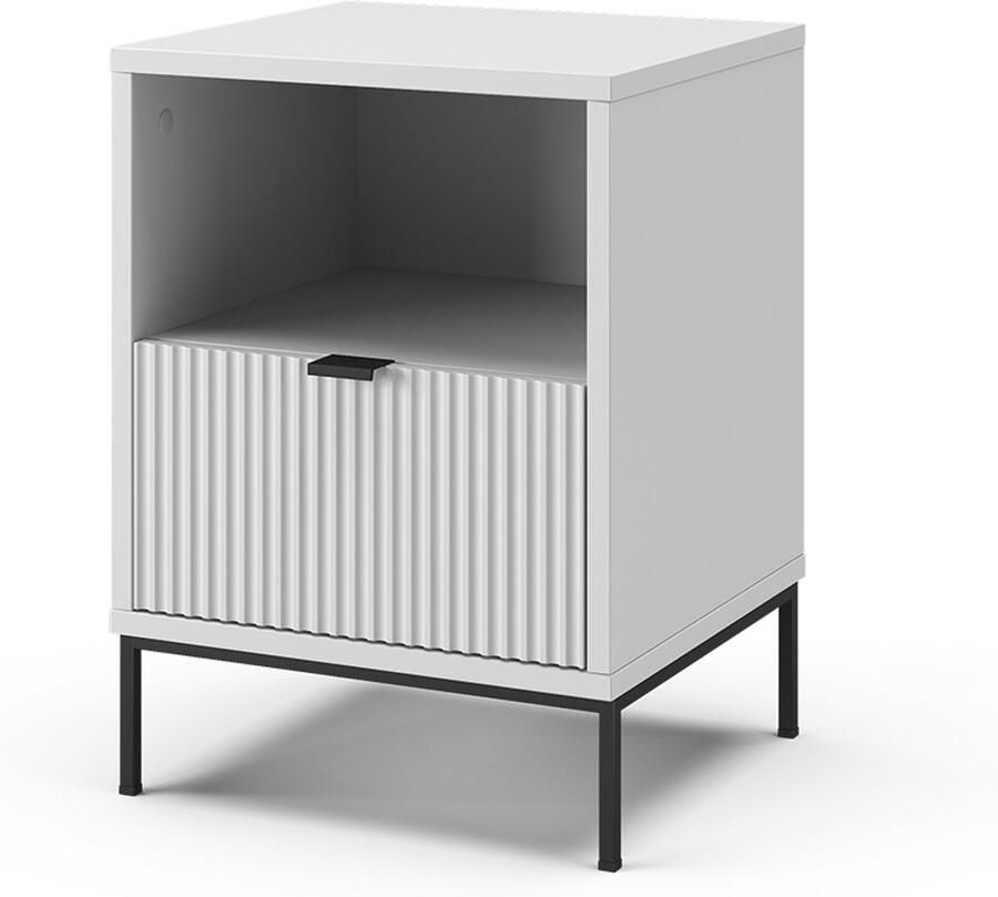 Vicco Eliza Nachtkastje – 40 x 55 cm met 1 lade Wit - Foto 2