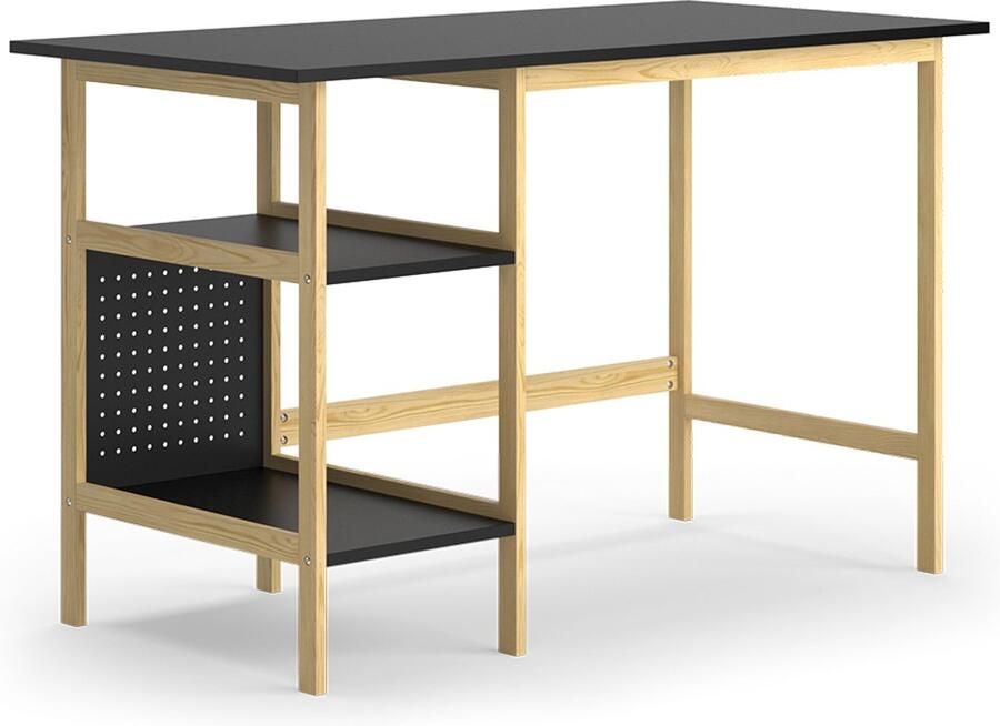 Vicco Bureau Elvia Zwart Pine 120 x 60 cm