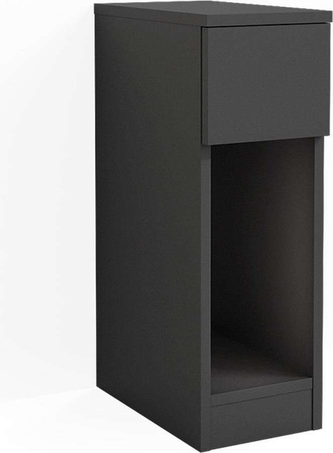 Vicco Nachtkastje Enton Zwart Zwart 20 x 59.5 cm