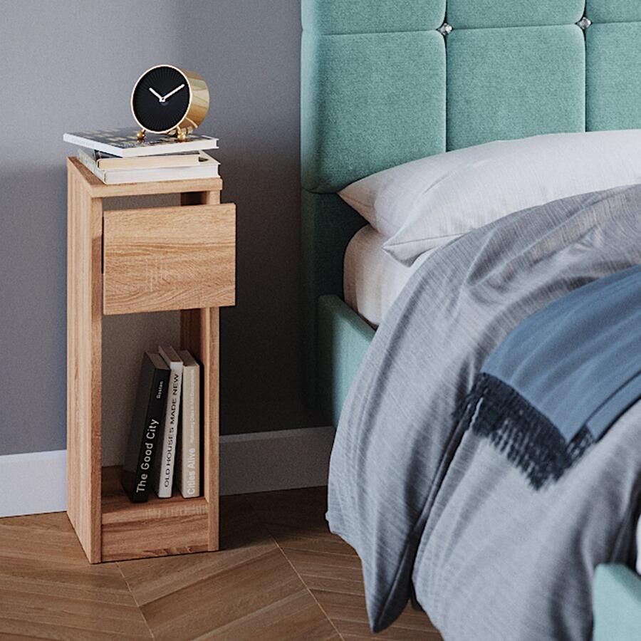 Vicco Enton Nachtkastje – 20 x 59.5 cm Set van 2 Sonoma Set van 2